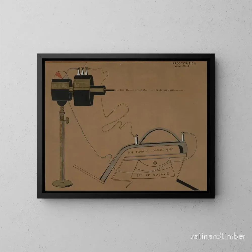 Reproduktion av målningen Prostitution universelle - Francis Picabia