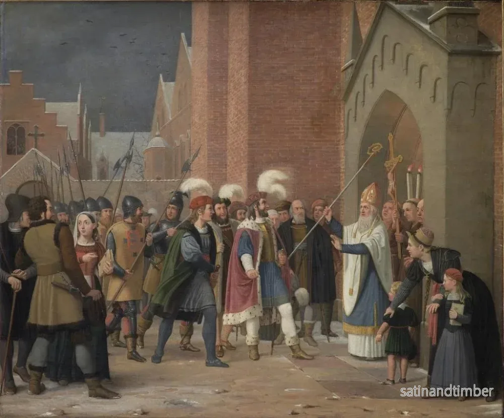 Reproduktion av målningen Svend Estridsen och biskop Vilhelm - Wilhelm Marstrand - Bild 2