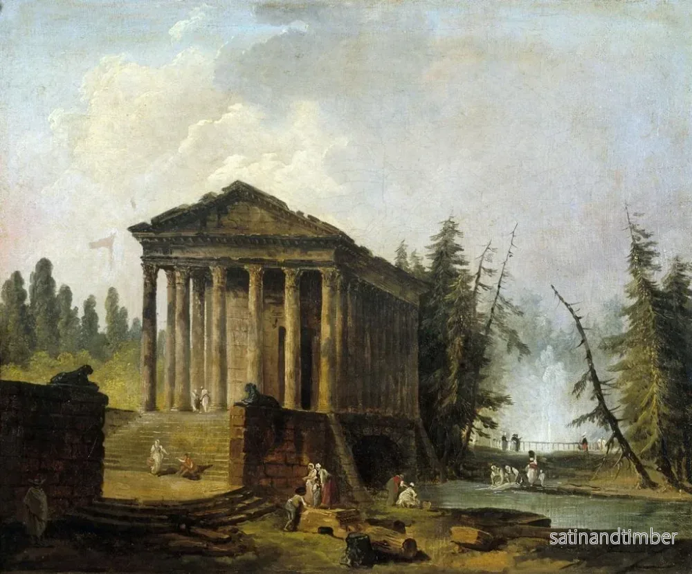 Reproduktion av målningen Le temple antique - Hubert Robert - Bild 2