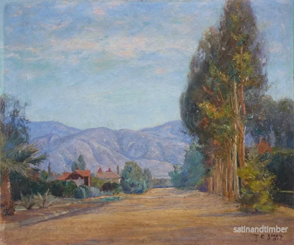 Reproduktion av målningen av kulliga landskap nära Redlands, Kalifornien - Theodore Clement Steele - Bild 2