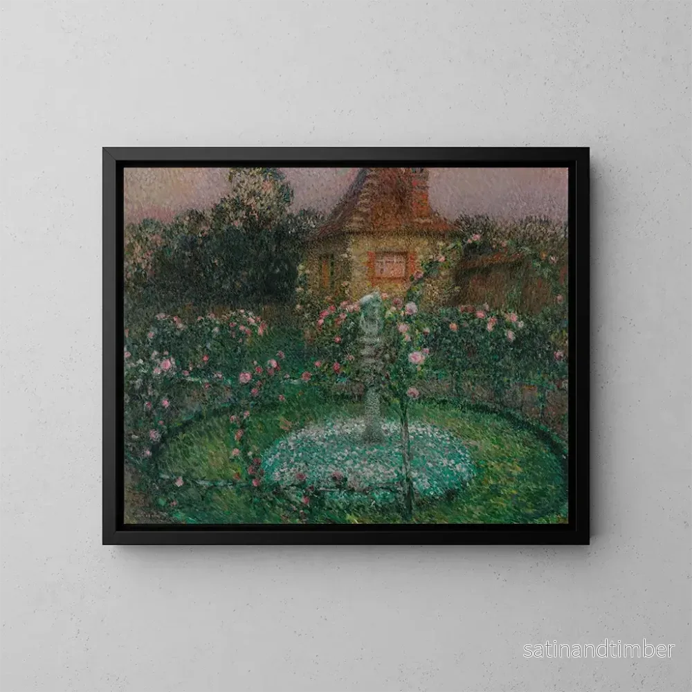 Reproduktion av målningen Le pavillon de Gerberoy - Henri Le Sidaner