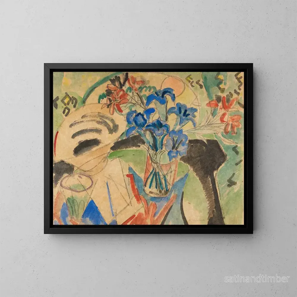 Reproduktion av målningen av naturtavla med gentiana och klöver - Ernst Ludwig Kirchner