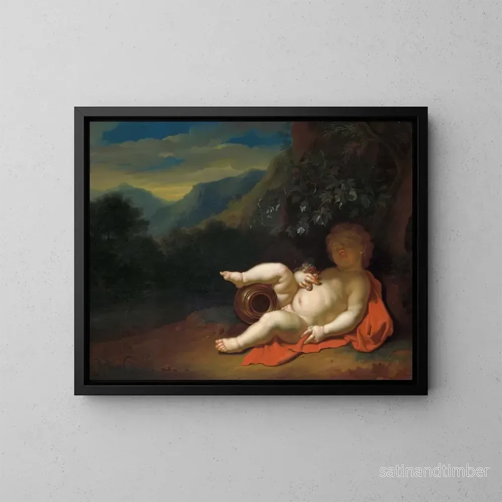 Reproduktion av målningen L'Enfant Bacchus - Pieter van der Werff