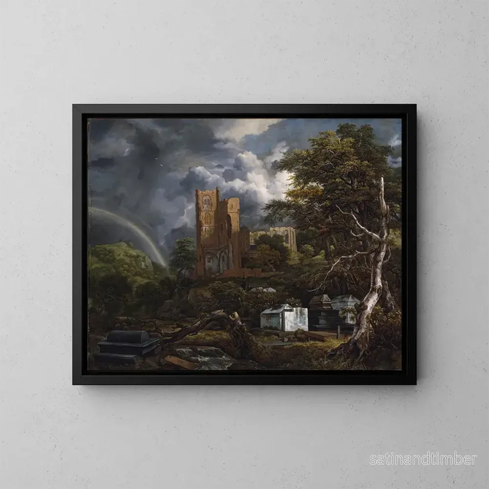 Reproduktion av målningen Le cimetière juif - Jacob van Ruisdael