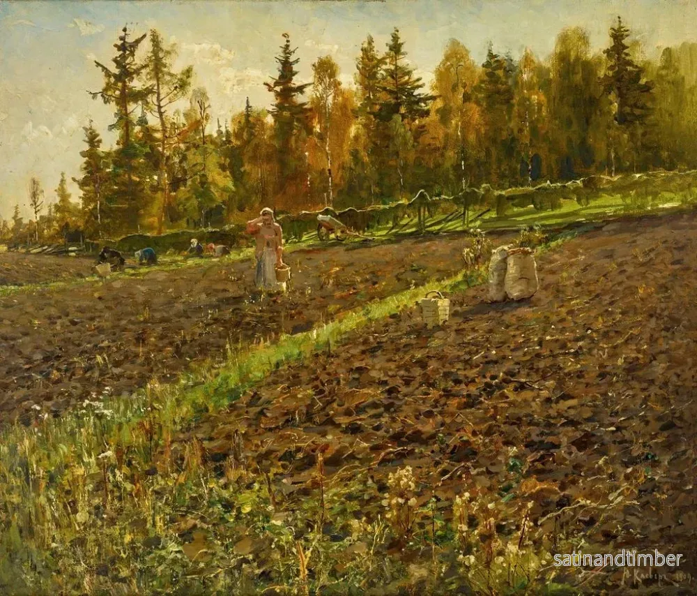 Reproduktion av målningen Les Récolteurs de pommes de terre - Julius Sergius Klever - Bild 2