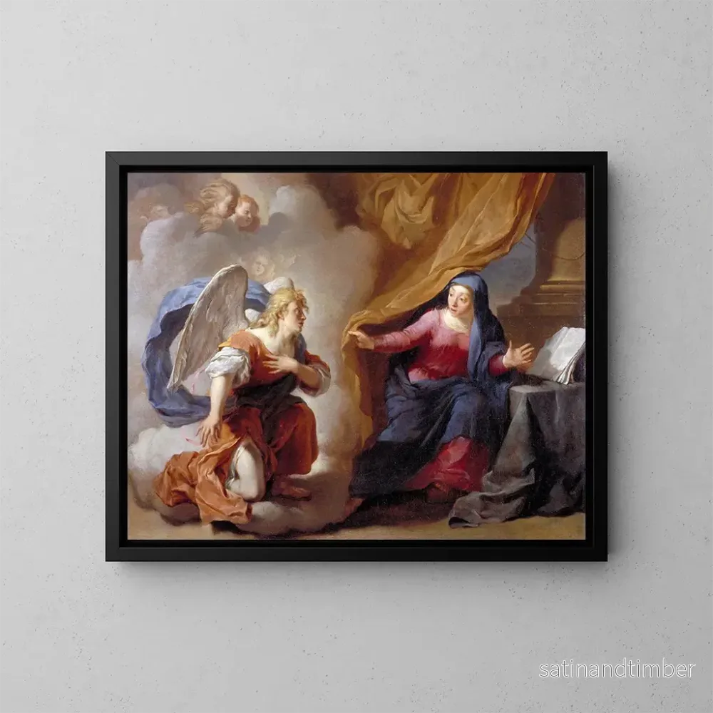 Reproduktion av målningen L'Annonciation - Karel Dujardin