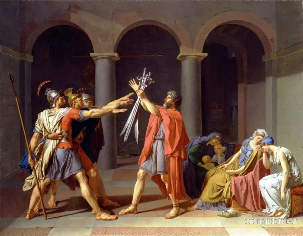 Reproduktion av målningen Le Serment des Horaces - Jacques Louis David - Bild 2