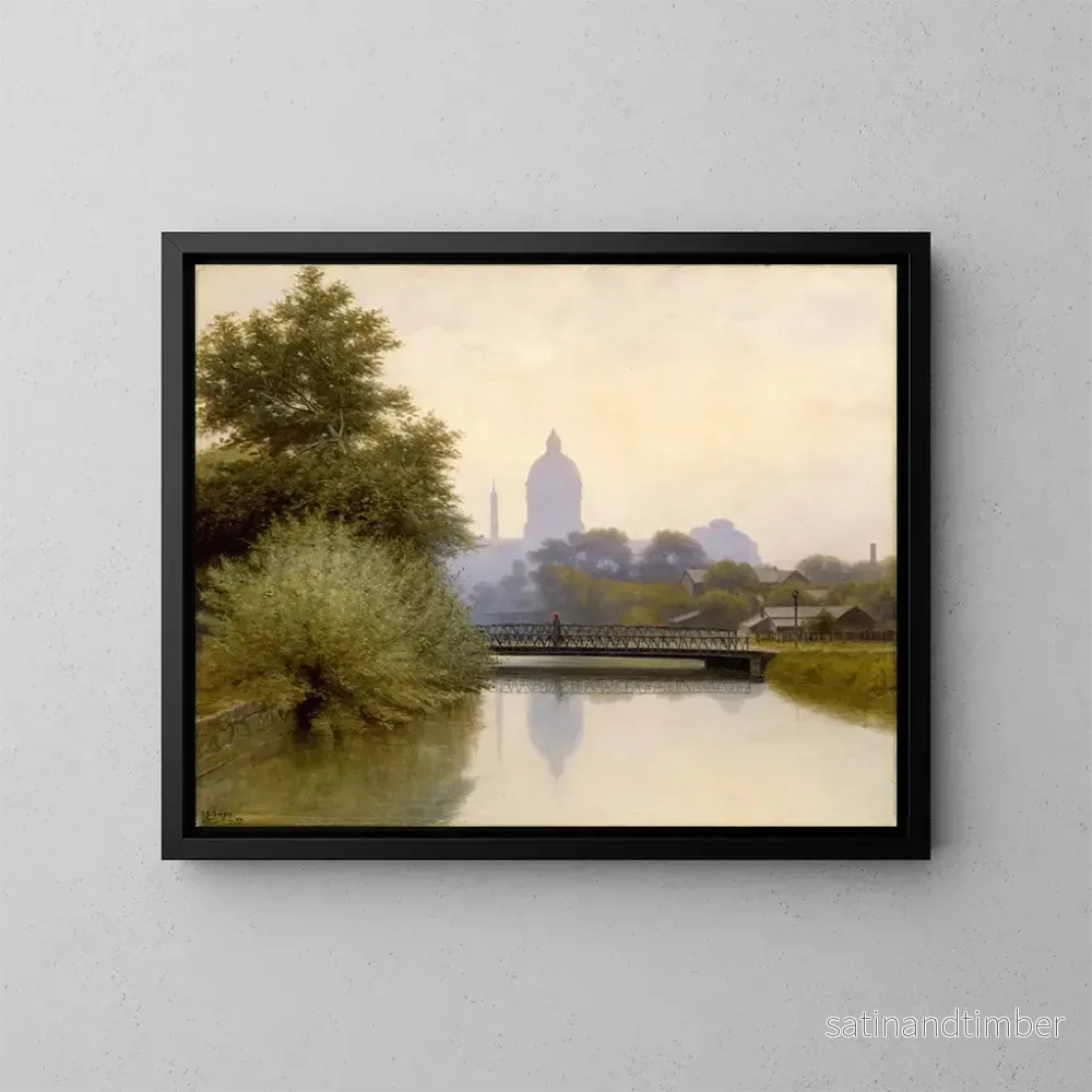 Reproduktion av målningen L'effet du matin sur le canal - Richard Buckner Gruelle
