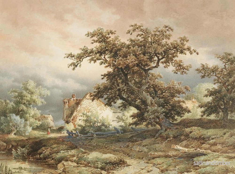 Reproduktion av målningen av bondgård och ek - Remigius Adrianus van Haanen - Bild 2