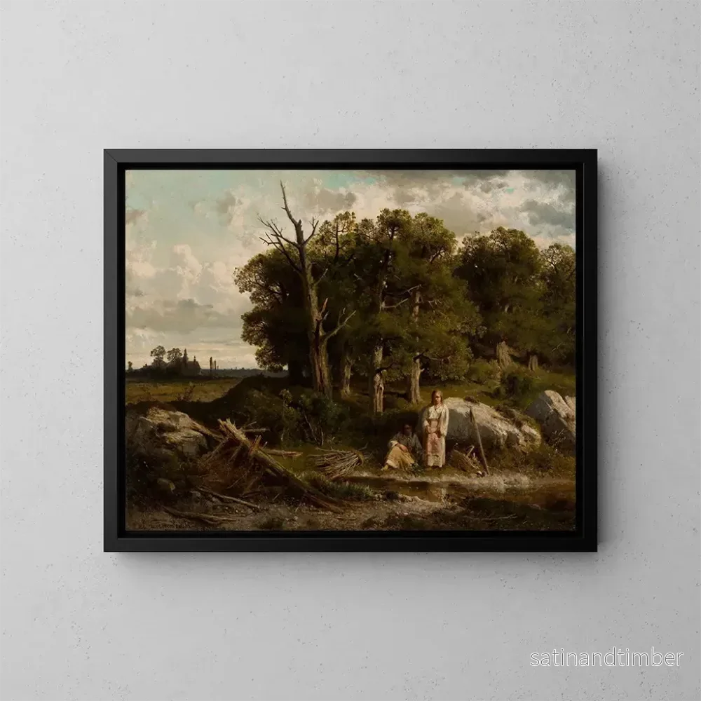 Reproduktion av målningen av ekskog - Józef Szermentowski