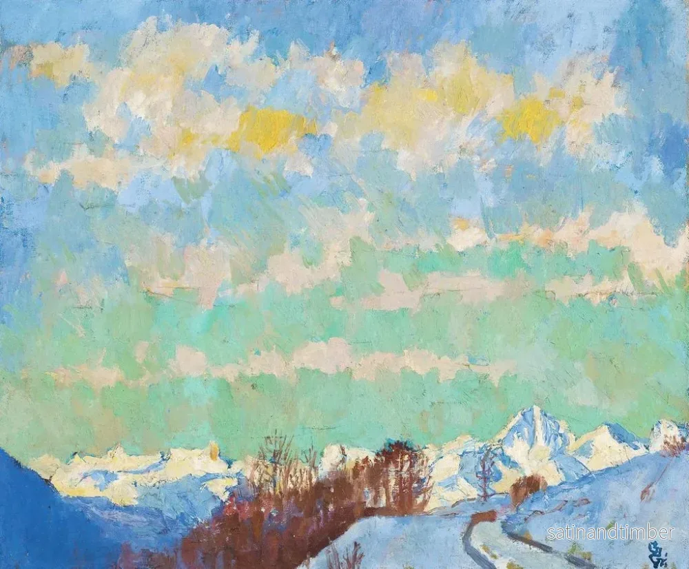 Reproduktion av målningen Vue de Stampa vers l'Italie - Giovanni Giacometti - Bild 2