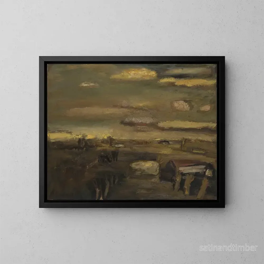 Reproduktion av målningen Landskapsbild i februari - Constant Permeke