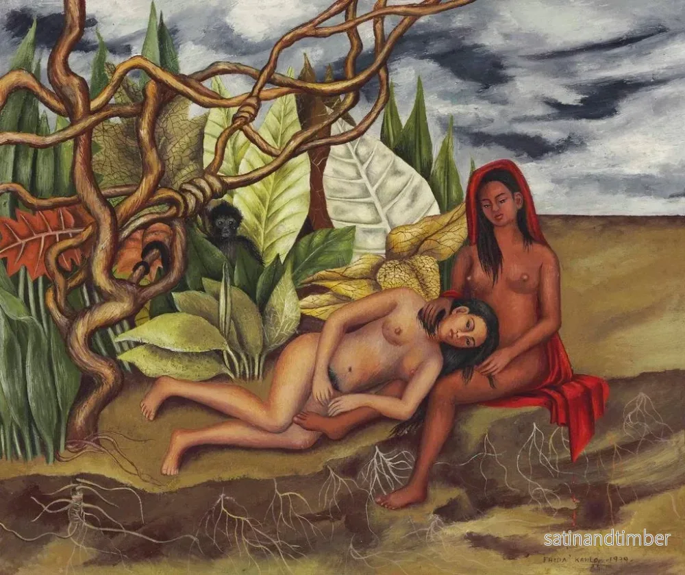 Reproduktion av målningen av två nakna i skogen - Jorden själv - Frida Kahlo - Bild 2