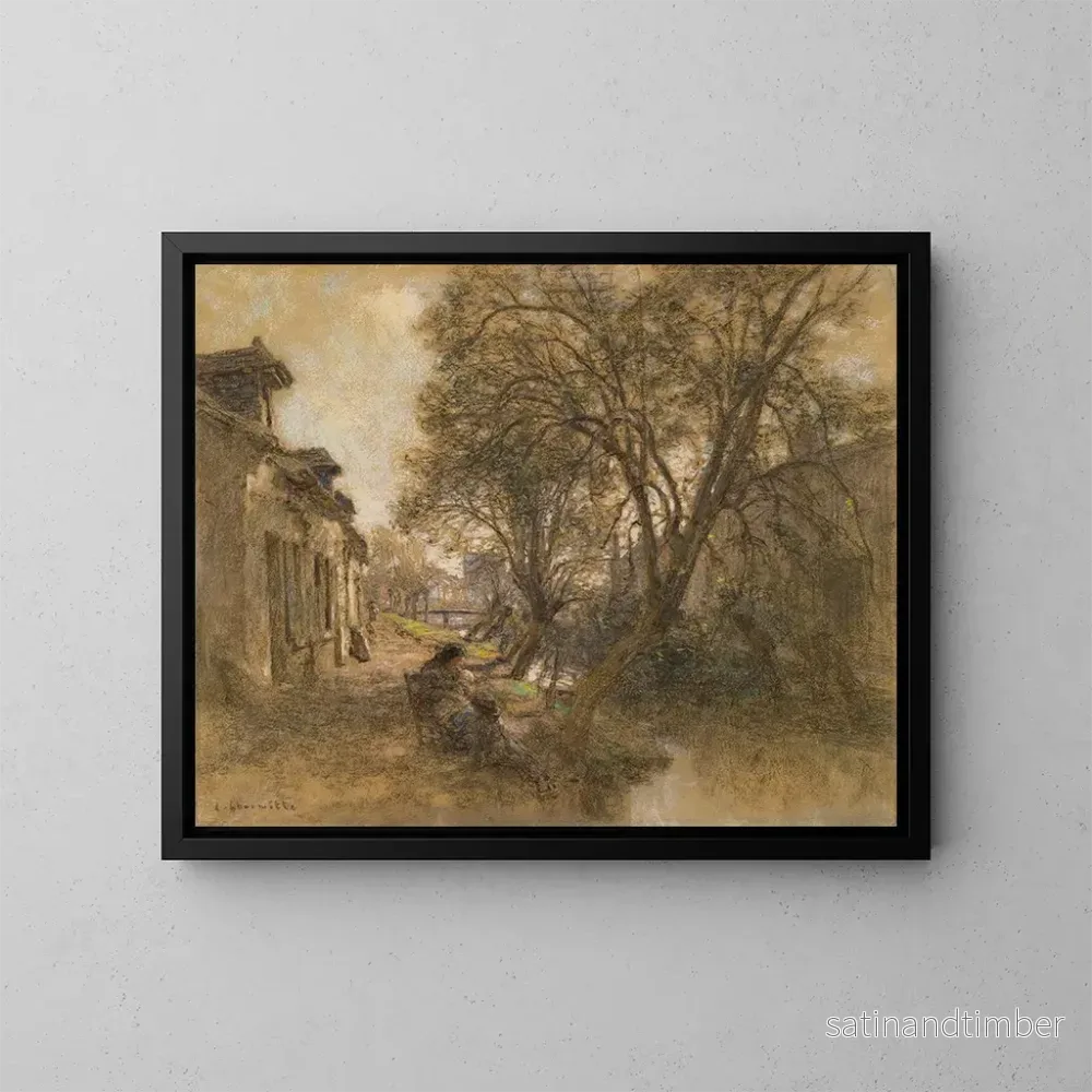 Reproduktion av målningen Vue tagen vid Saint-Bonnet nära Bourges – Léon Augustin Lhermitte Reproduktion av målningen Vue tagen vid Saint-Bonnet nära Bourges – Léon Augustin Lhermitte