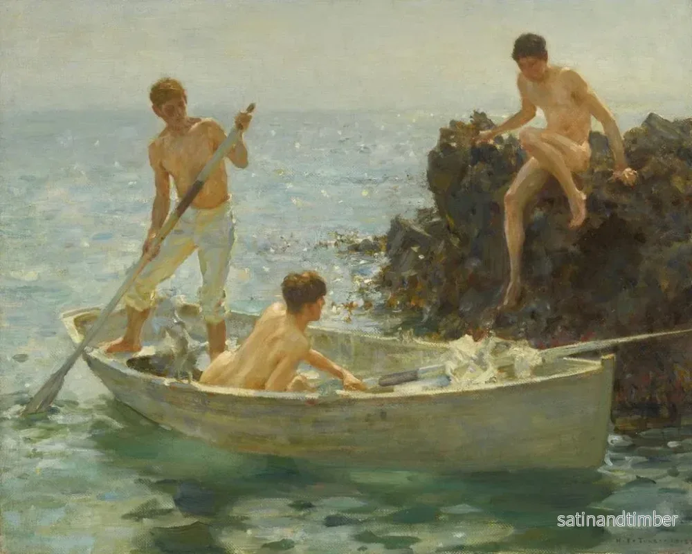 Reproduktion av målningen La Baie des Bains - Henry Scott Tuke - Bild 2
