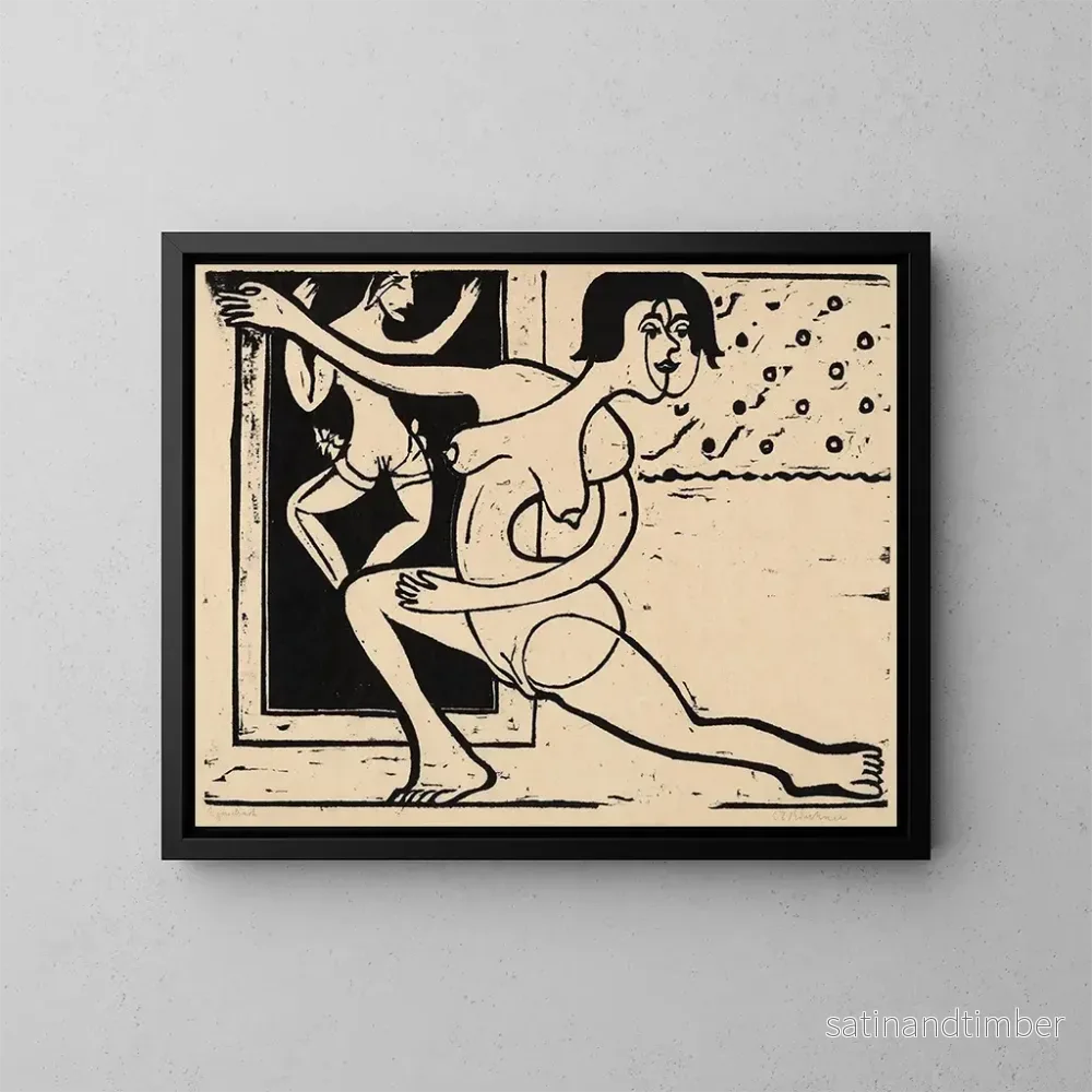 Reproduktion av målningen Danserska som övar - Ernst Ludwig Kirchner
