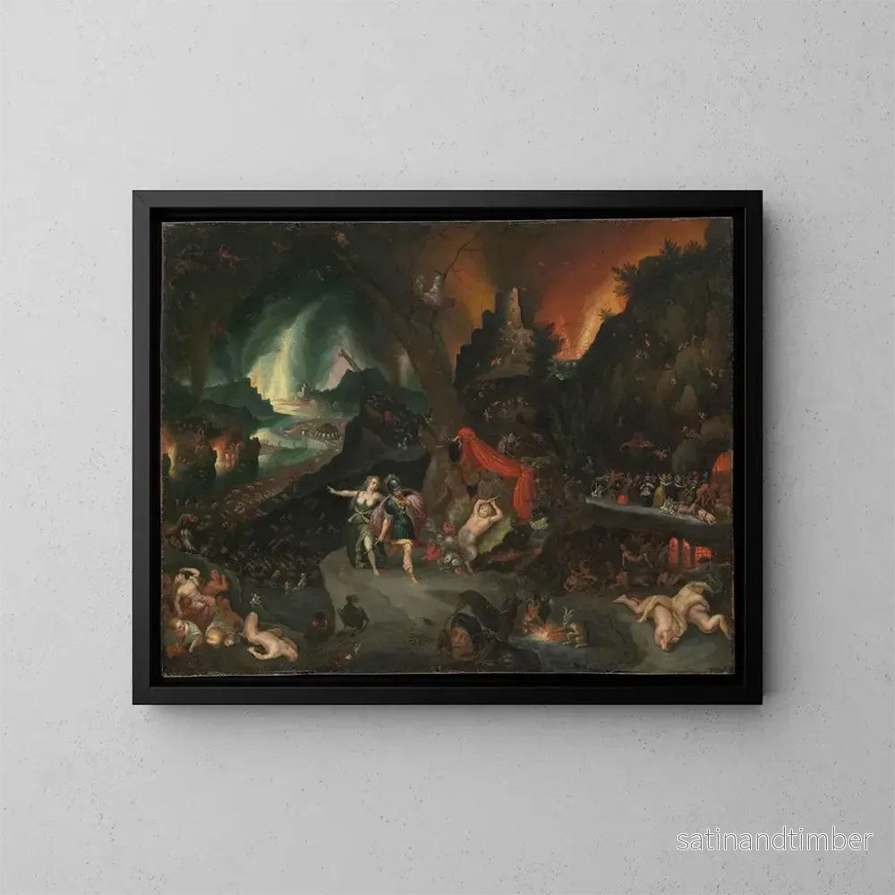 Reproduktion av målningen Énée och sibyllan i underjorden - Jan Brueghel den yngre