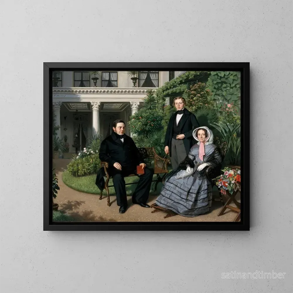Reproduktion av målningen Porträtt av familjen Metelerkamp – Johan Heinrich Neuman Reproduktion av målningen Porträtt av familjen Metelerkamp – Johan Heinrich Neuman