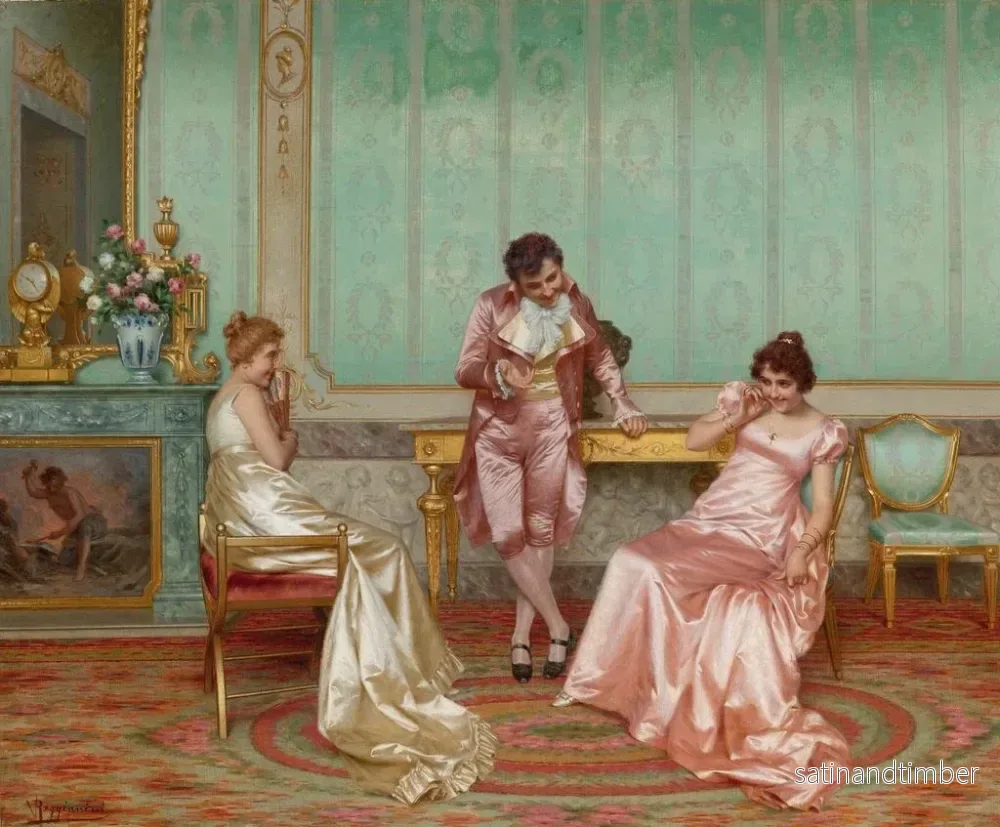 Reproduktion av målningen En humoristisk berättelse - Vittorio Reggianini - Bild 2