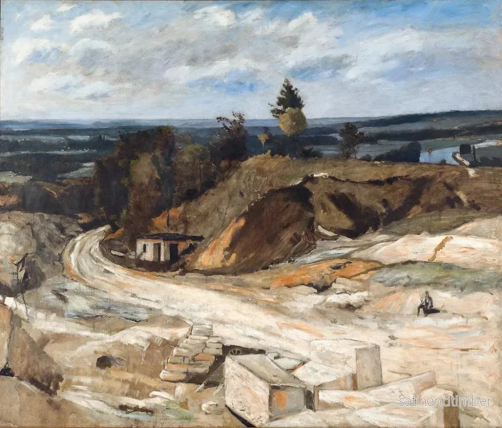 Reproduktion av målningen Carrière de pierre au bord de l'Oise II - Carl Fredrik Hill - Bild 2