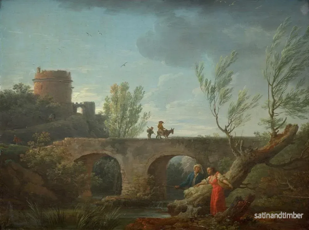 Reproduktion av målningen Landskapsffekt av morgon - Joseph Vernet - Bild 2