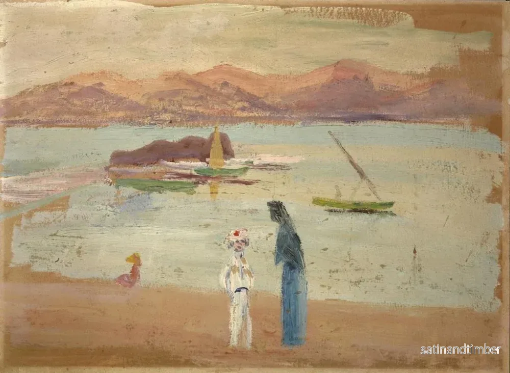 Reproduktion av målningen av sjömanpojke, små båtar och havsarmar - Ernst Schiess - Bild 2