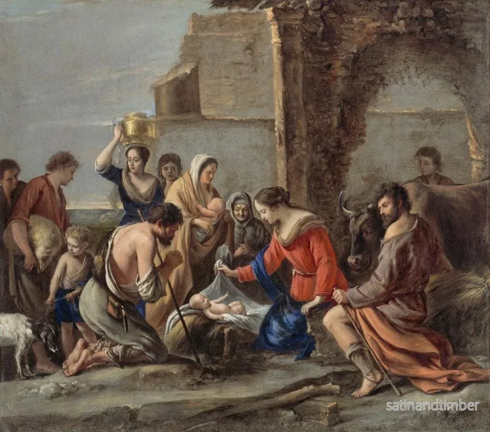 Reproduktion av målningen L'Adoration des bergers - Famille Le Nain - Bild 2