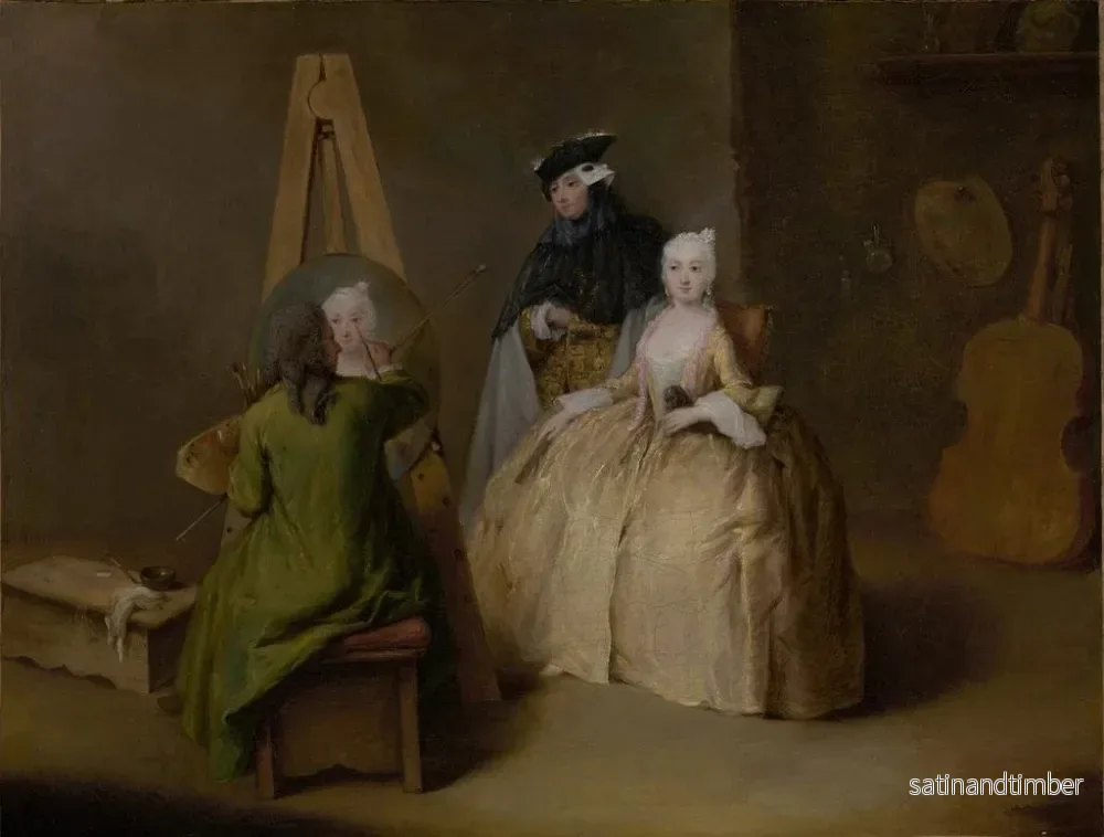Reproduktion av målningen Le peintre dans son atelier - Pietro Longhi - Bild 2