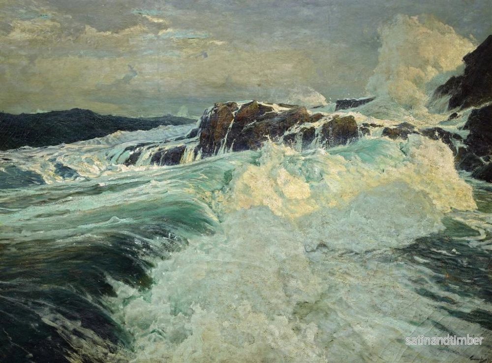 Reproduktion av målningen Mer rugissante 1909 - Frederick Judd Waugh - Bild 2