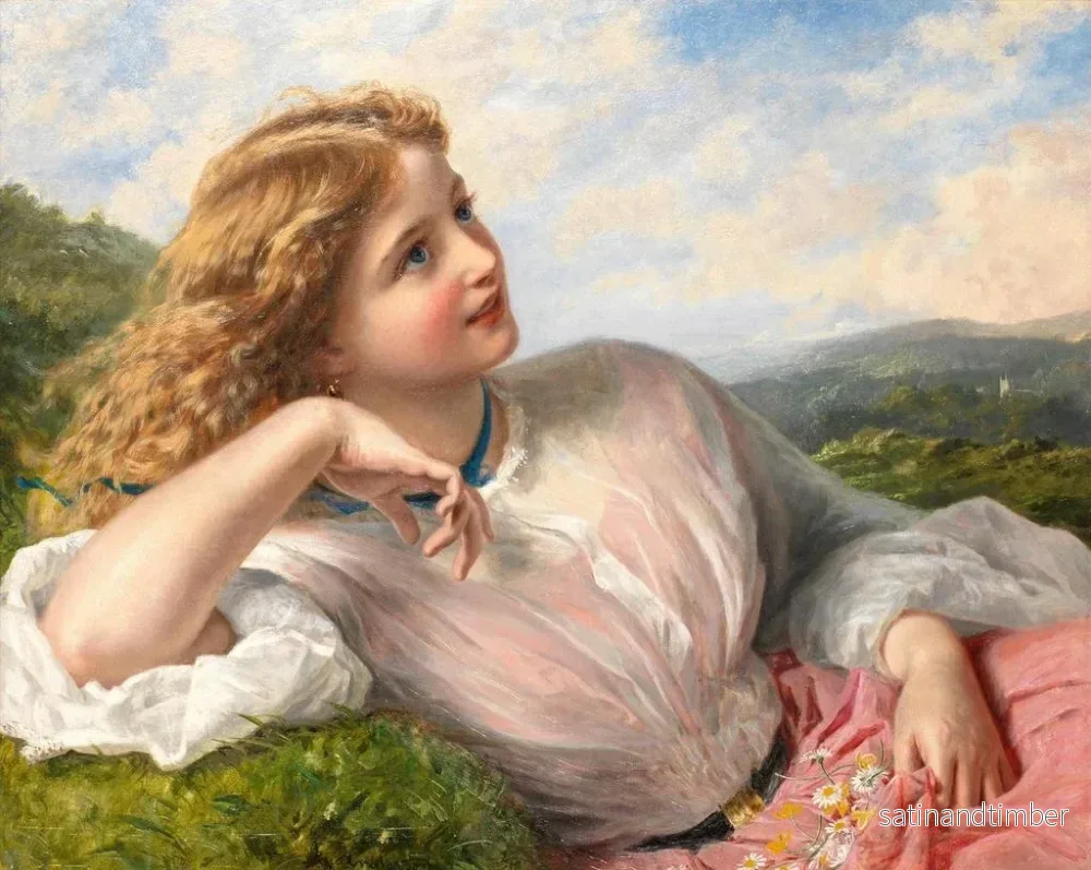 Reproduktion av målningen Le chant de l'alouette - Sophie Anderson - Bild 2