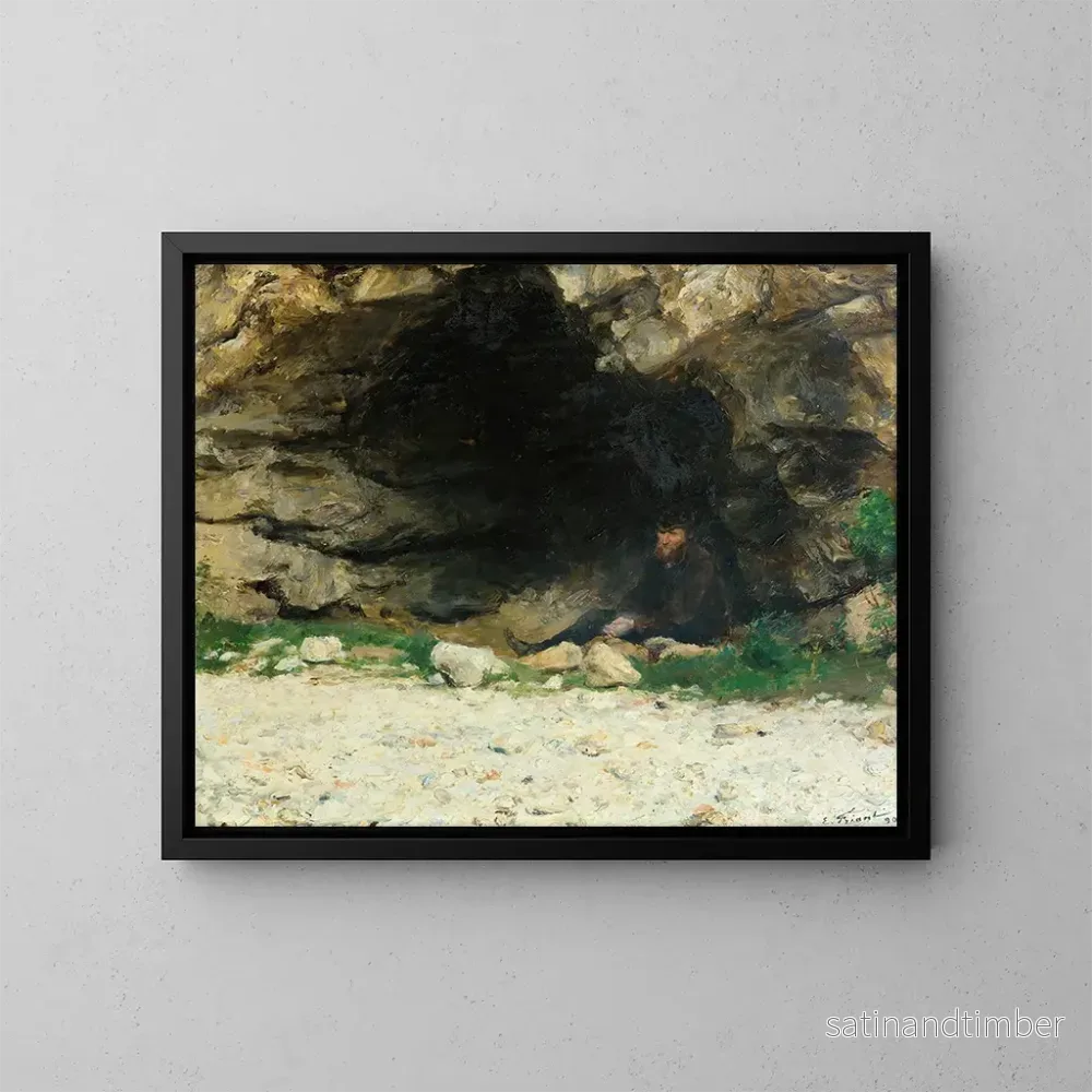Reproduktion av målningen Le vagabond - Émile Friant