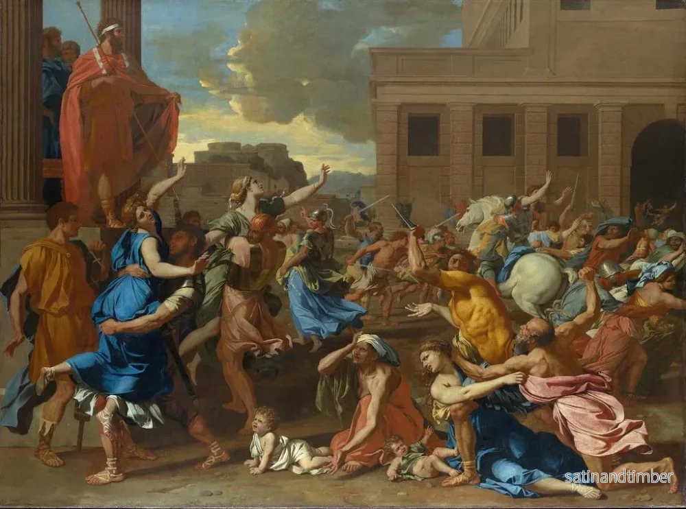 Reproduktion av målningen L'Enlèvement des Sabines - Nicolas Poussin - Bild 2