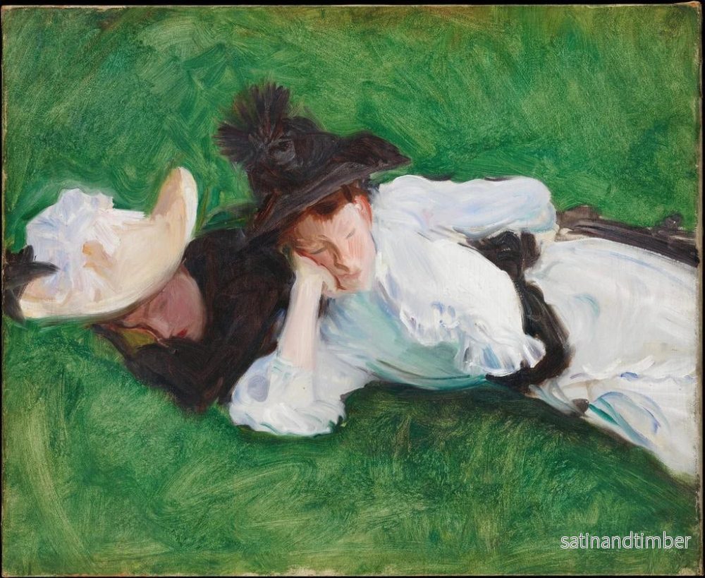 Reproduktion av målningen av två flickor på en gräsmatta - John Singer Sargent - Bild 2