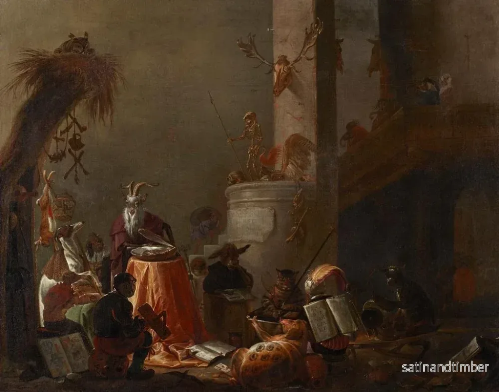 Reproduktion av målningen av Collège des animaux - Cornelis Saftleven - Bild 2