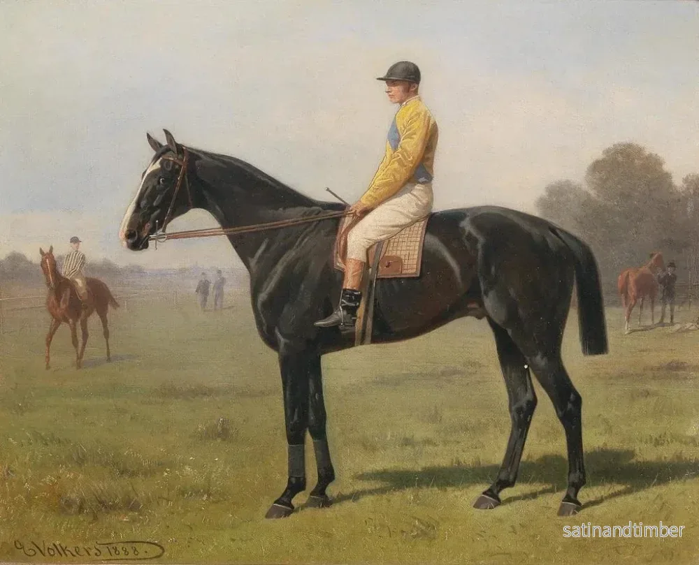 Reproduktion av målningen av häst med jockey - Emil Volkers - Bild 2