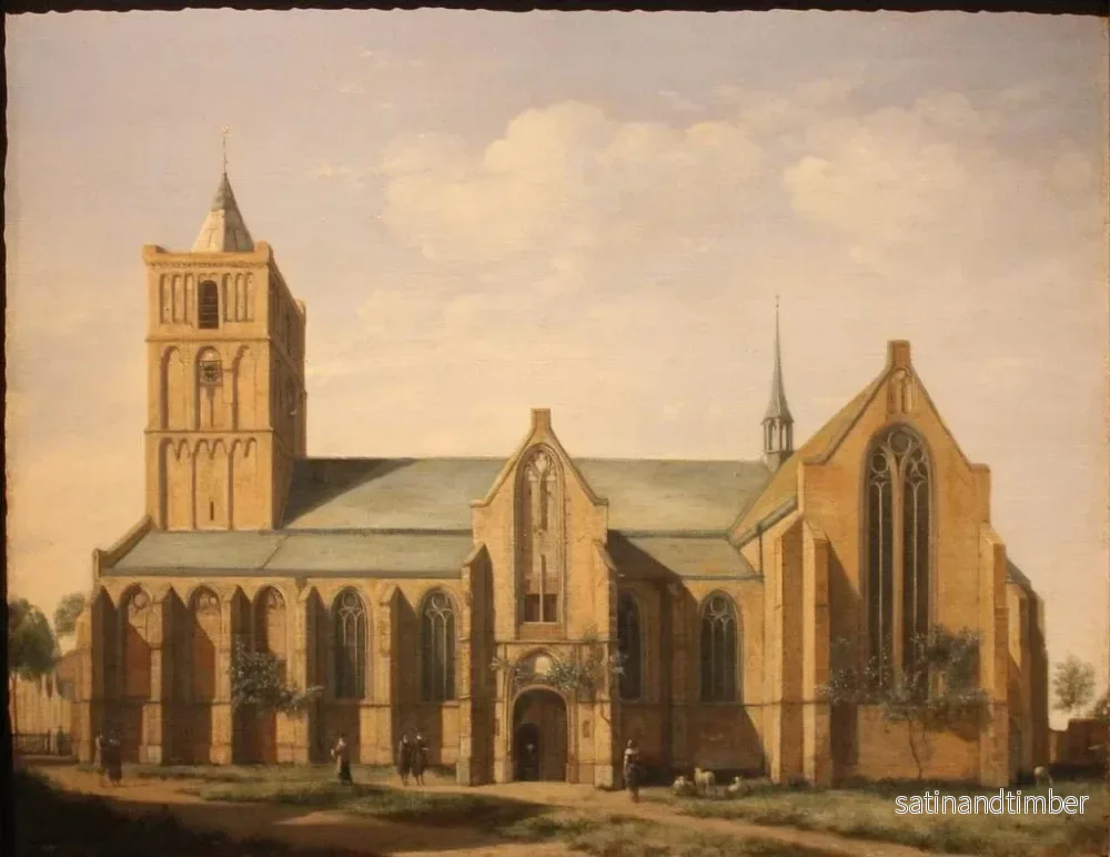 Reproduktion av målningen L'église de Noordwijk - Gerrit Adriaensz Berckheyde - Bild 2