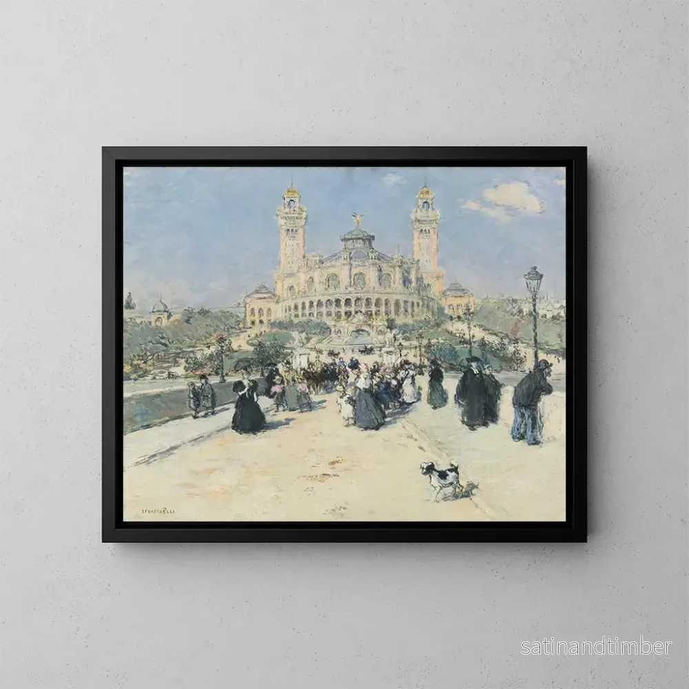 Reproduktion av målningen Le Trocadéro - Jean François Raffaëlli