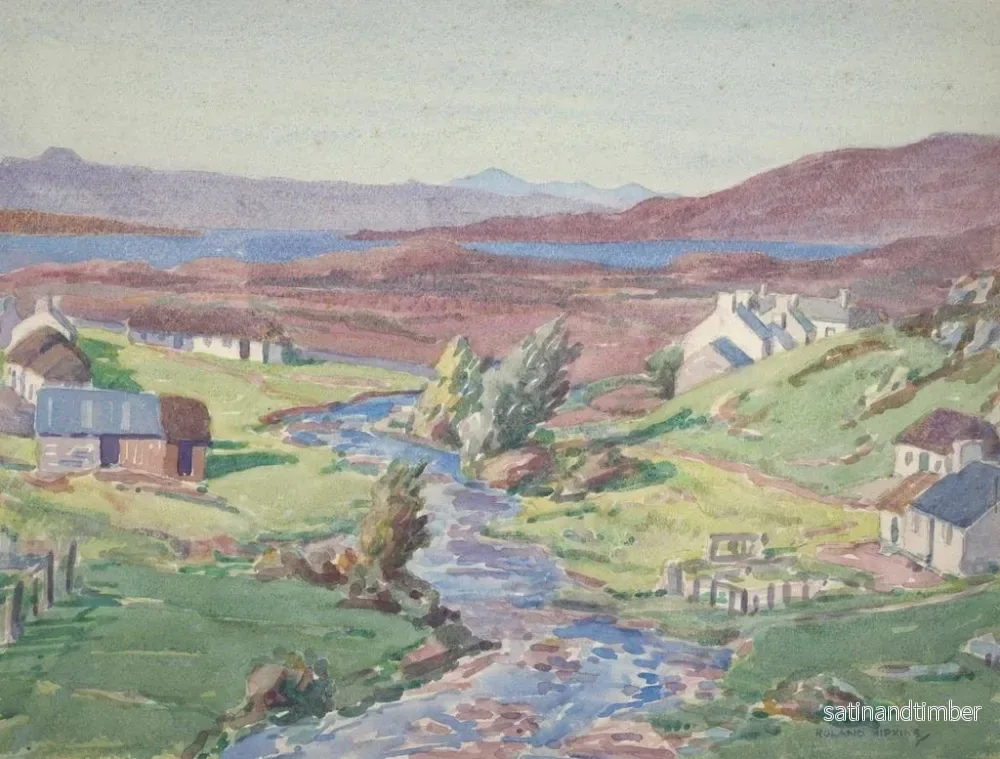 Reproduktion av målningen Landskap utan titel i Skottland - Roland Hipkins - Bild 2