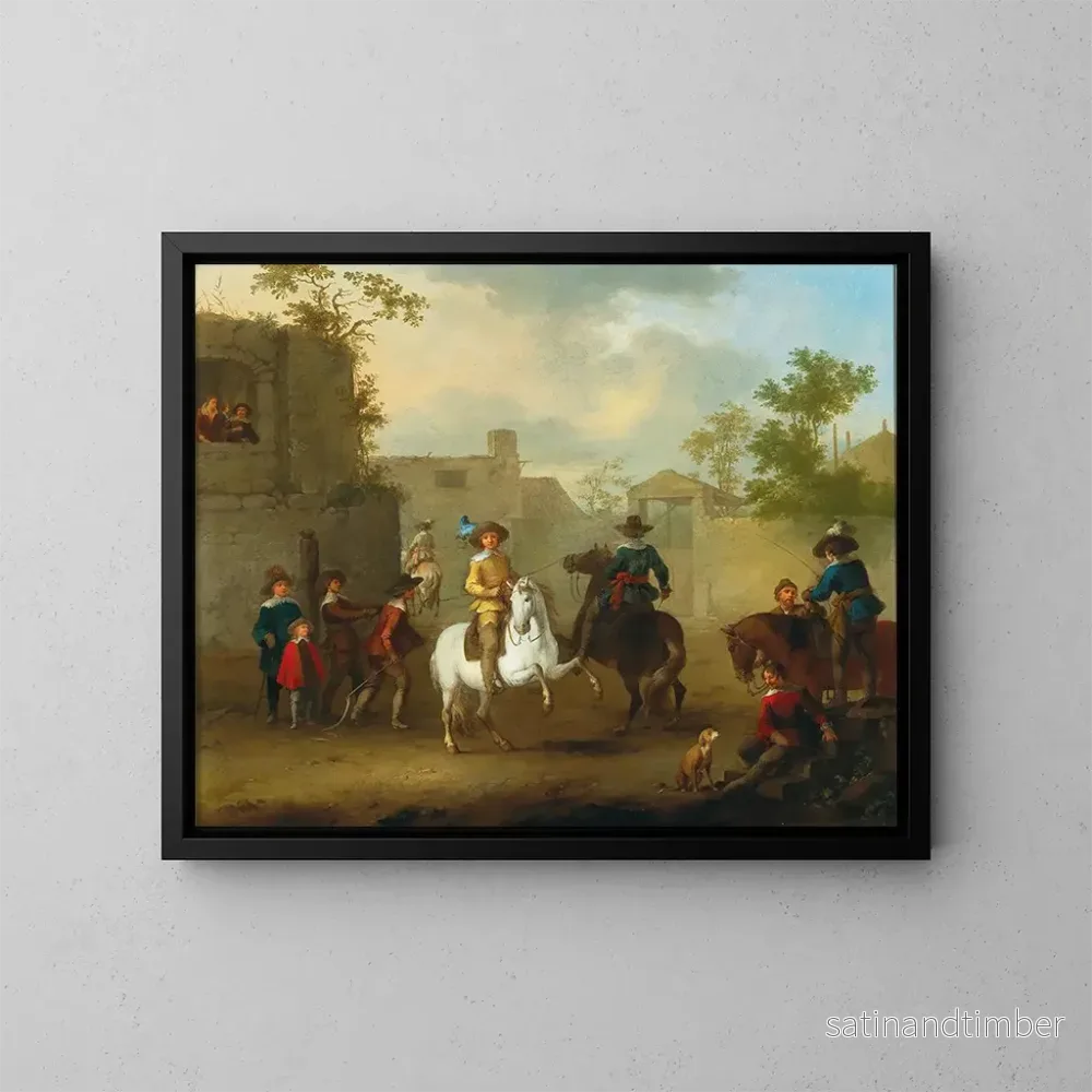 Reproduktion av målningen Les leçons d'équitation - Franz de Paula Ferg