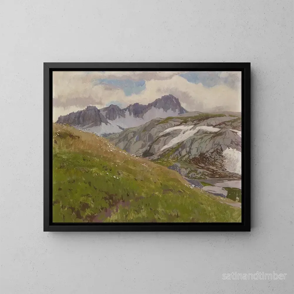 Reproduktion av målningen Alpe - Regnault Sarasin