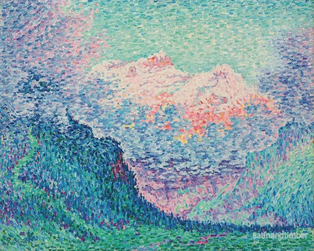 Reproduktion av målningen Les Diablerets, Loldenhorn och Cabesson - Paul Signac - Bild 2