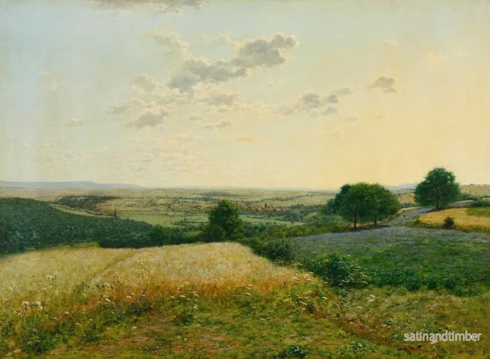 Reproduktion av målningen Landskapsmålning sommar - Jean Ferdinand Monchablon - Bild 2