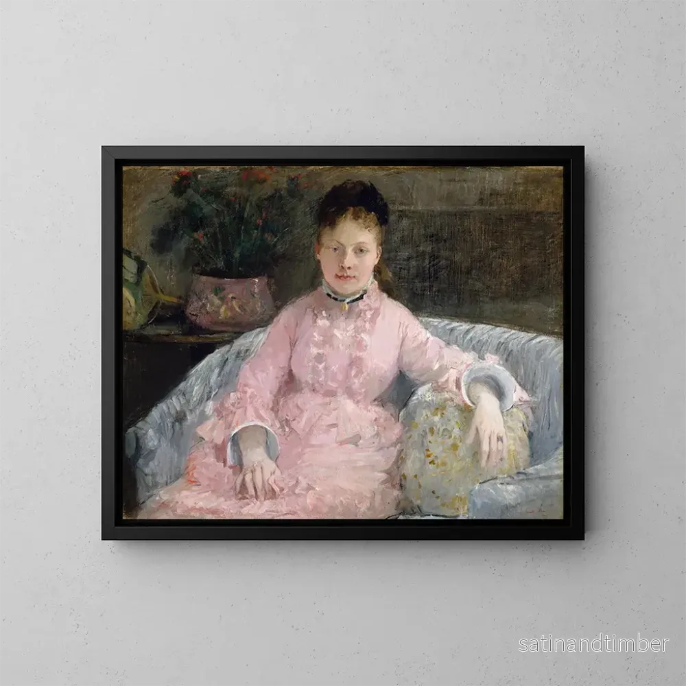 Reproduktion av målningen La robe rose - Berthe Morisot