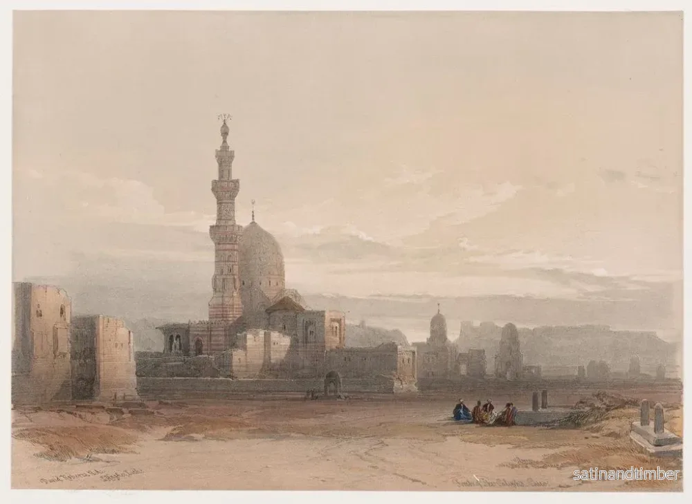 Reproduktion av målningen Tombeaux des califes du Caire - David Roberts - Bild 2