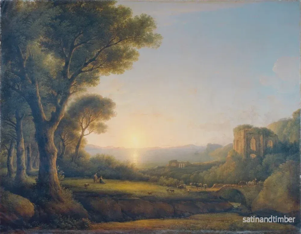 Reproduktion av målningen La baie de Baïe au coucher de soleil - Lorenz Adolf Schönberger - Bild 2