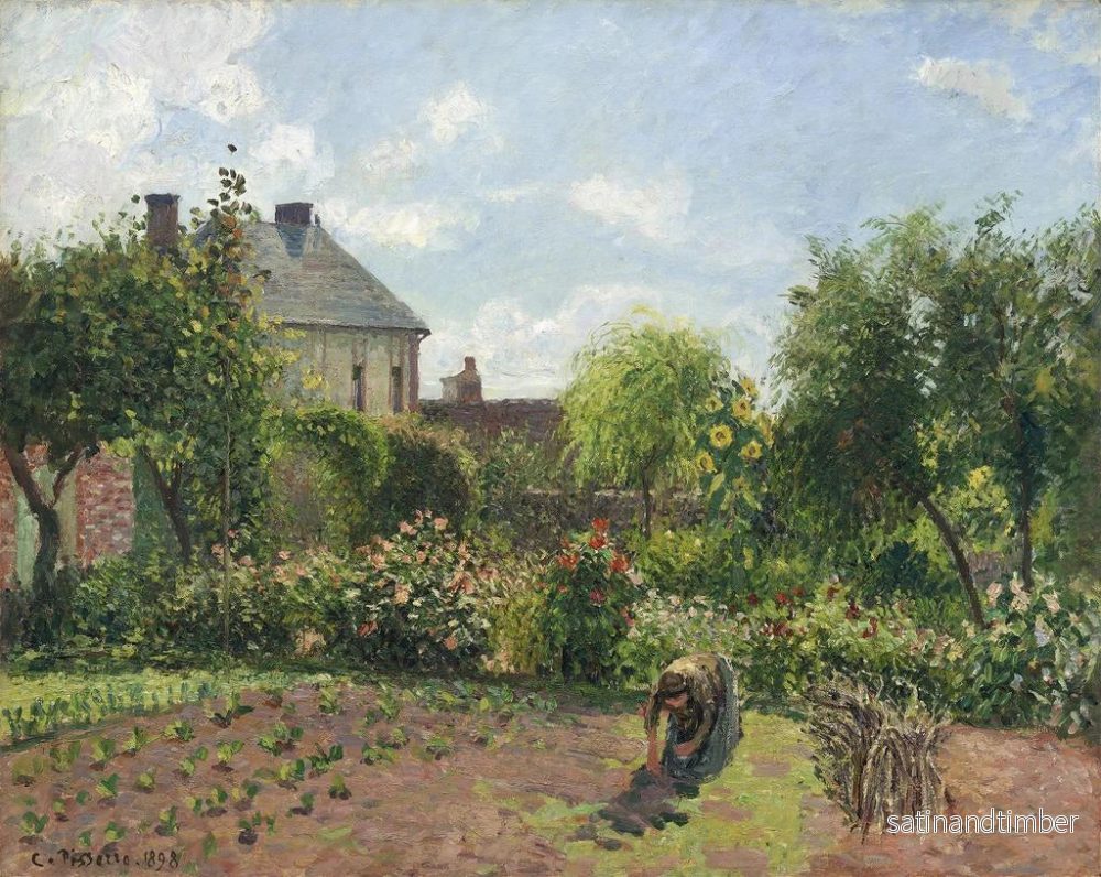 Reproduktion av målningen Le jardin de l'artiste à Eragny - Camille Pissarro - Bild 2