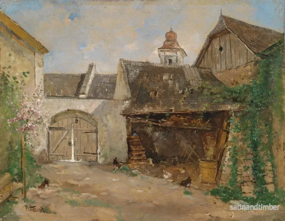 Reproduktion av målningen av innergård i Wachau - Paul Unbereit - Bild 2
