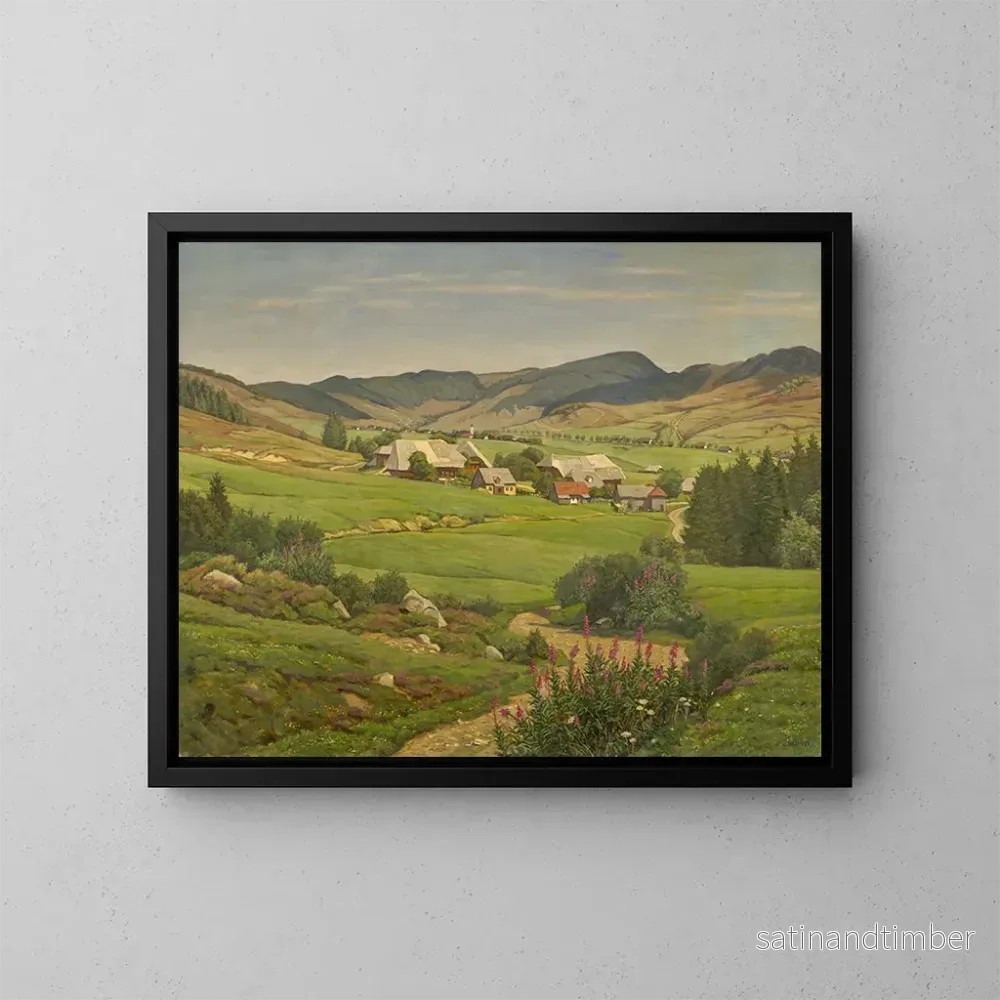 Reproduktion av målningen Bernau Oberlehen - Julius Hübner