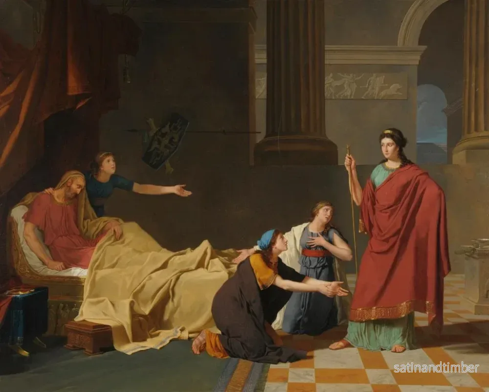 Reproduktion av målningen Les Filles de Plias demandant à Madame le rajeunissement de leur père - Charles-Édouard Chaise - Bild 2