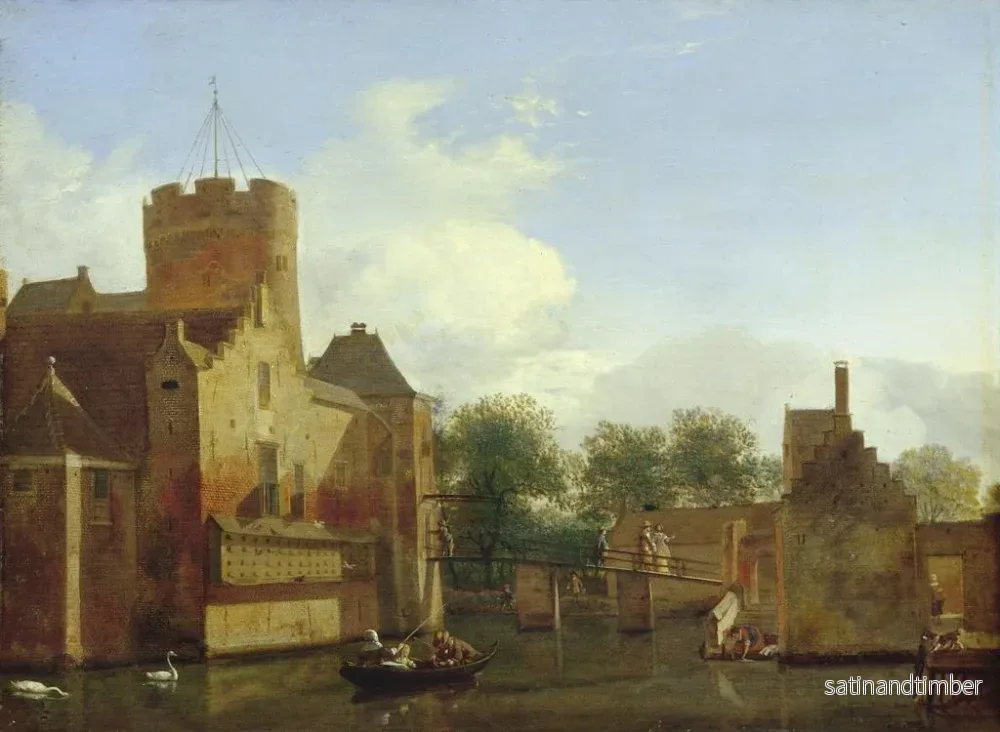 Reproduktion av målningen Château de Loenerslot i Nederländerna - Jan van der Heyden - Bild 2